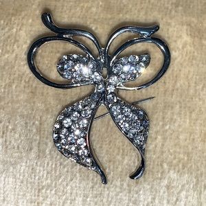 Vintage rhinestone butterfly brooch